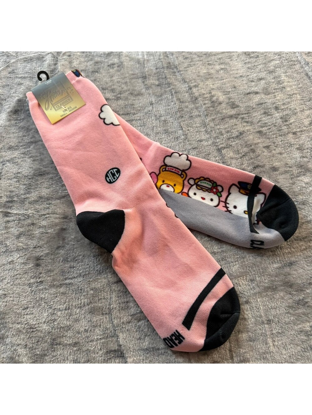 Headgear Classic Socks Men's Pink S/M Hello Kitty & Friends Combed Cotton Blend